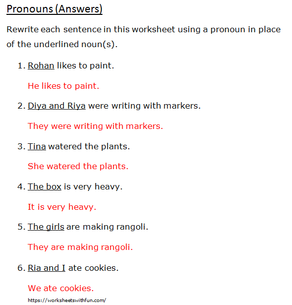 english-class-1-pronouns-rewrite-each-sentence-using-pronouns-worksheet-9-answers